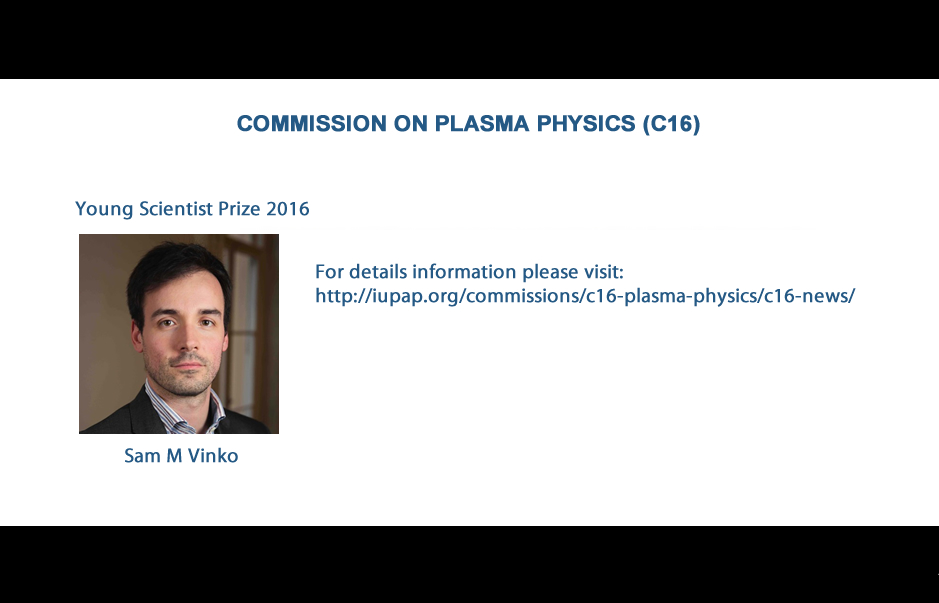 COMMISSION ON PLASMA PHYSICS (C16)