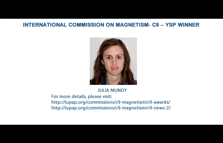 INTERNATIONAL COMMISSION ON MAGNETISM- C9 – YSP WINNER