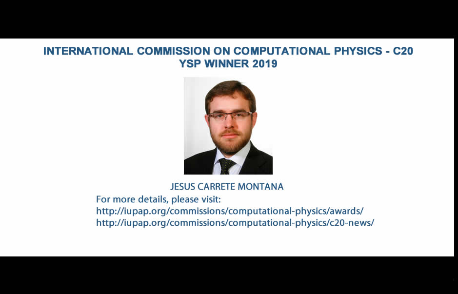 INTERNATIONAL COMMISSION ON COMPUTATIONAL PHYSICS - C20 – YSP WINNER 2019