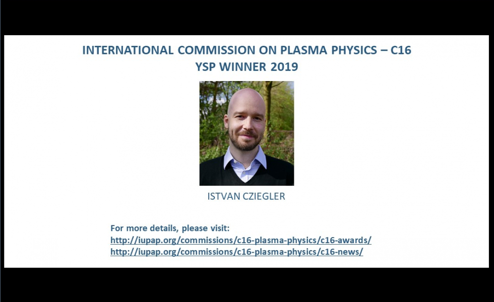 INTERNATIONAL COMMISSION ON PLASMA PHYSICS - C16 – YSP WINNER 2019